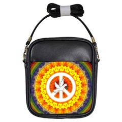 Psychedelic Peace Dove Mandala Girl s Sling Bag by StuffOrSomething