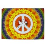 Psychedelic Peace Dove Mandala Cosmetic Bag (XXL) Front