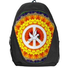 Psychedelic Peace Dove Mandala Backpack Bag by StuffOrSomething