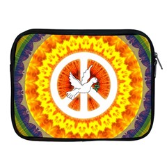 Psychedelic Peace Dove Mandala Apple Ipad Zippered Sleeve by StuffOrSomething