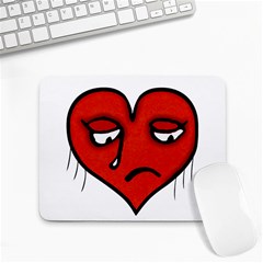 Sad Heart Small Mouse Pad (rectangle) by dflcprints