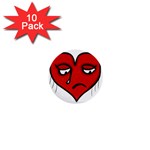 Sad Heart 1  Mini Button (10 pack) Front