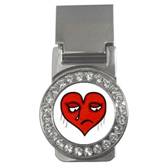 Sad Heart Money Clip (cz) by dflcprints