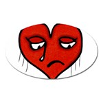 Sad Heart Magnet (Oval) Front