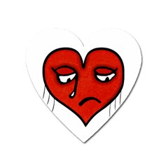 Sad Heart Magnet (heart) by dflcprints