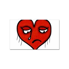 Sad Heart Sticker 100 Pack (rectangle)