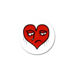 Sad Heart Golf Ball Marker 4 Pack by dflcprints