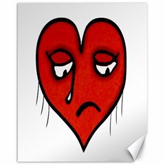 Sad Heart Canvas 16  X 20  (unframed) by dflcprints