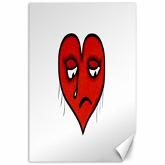 Sad Heart Canvas 24  X 36  (unframed) by dflcprints