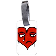 Sad Heart Luggage Tag (one Side) by dflcprints