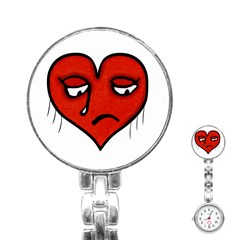 Sad Heart Stainless Steel Nurses Watch by dflcprints