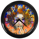 Organic Medusa Wall Clock (Black) Front