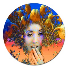 Organic Medusa Magnet 5  (round) by icarusismartdesigns