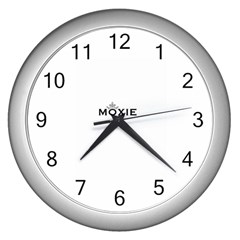 Moxie Logo Wall Clock (silver) by MiniMoxie