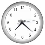 Moxie Logo Wall Clock (Silver) Front