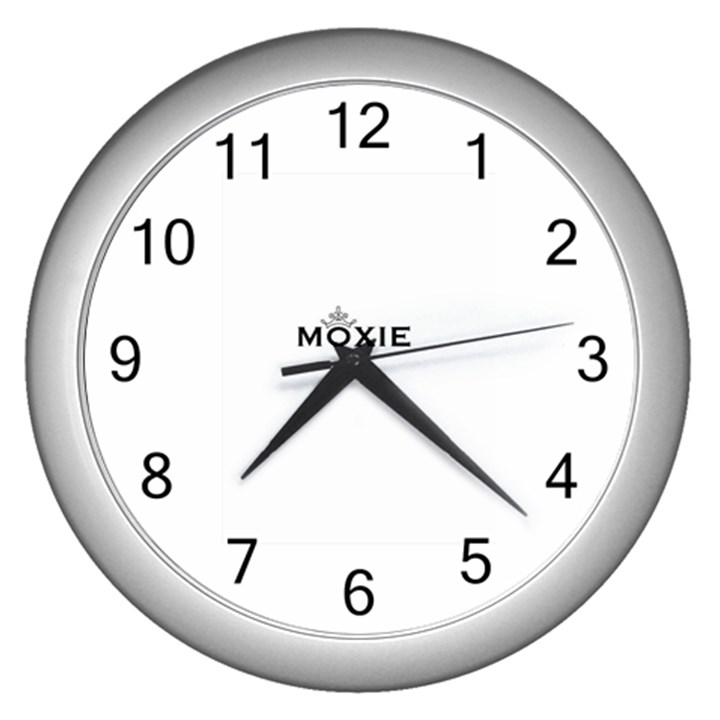 Moxie Logo Wall Clock (Silver)