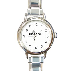 Moxie Logo Round Italian Charm Watch by MiniMoxie