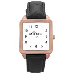 Show Us Your Moxie Rose Gold Leather Watch 