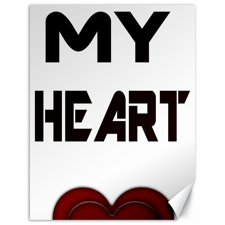 You My Heart Canvas 12  x 16  (Unframed)