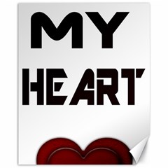 You My Heart Canvas 11  X 14  (unframed)