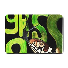 Grass Snake Small Door Mat by JUNEIPER07