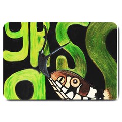 Grass Snake Large Door Mat by JUNEIPER07