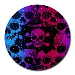 Skull&bones Pop 8  Mouse Pad (round) by OCDesignss