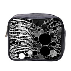 Zebra Print Bling Abstract Mini Toiletries Bag (two Sides) by OCDesignss