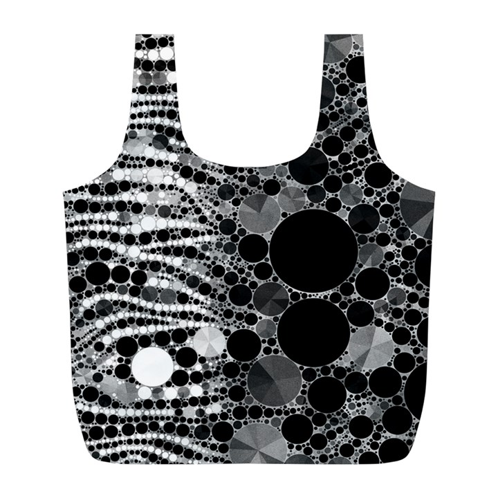 Zebra Print Bling Abstract Full Print Recycle Bag (L)