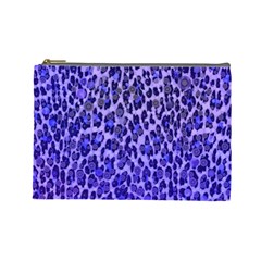 Blue Leopard  Cosmetic Bag (large) by OCDesignss