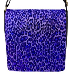 Blue Leopard  Flap Closure Messenger Bag (small) by OCDesignss