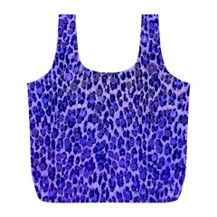 Blue Leopard  Reusable Bag (l) by OCDesignss