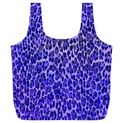 Blue Leopard  Reusable Bag (xl) by OCDesignss