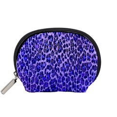 Blue Leopard  Accessory Pouch (small) by OCDesignss