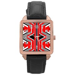 Fantasy Rose Gold Leather Watch  by Siebenhuehner