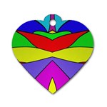 Abstract Dog Tag Heart (Two Sided) Front