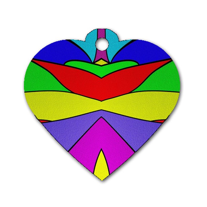 Abstract Dog Tag Heart (Two Sided)