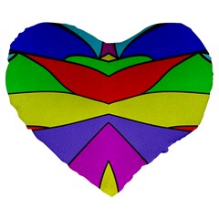 Abstract 19  Premium Heart Shape Cushion by Siebenhuehner