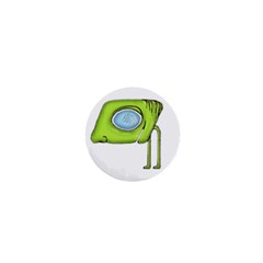 Funny Alien Monster Character 1  Mini Button by dflcprints