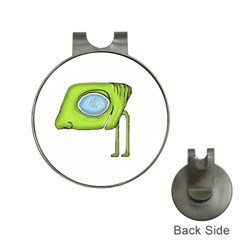 Funny Alien Monster Character Hat Clip With Golf Ball Marker by dflcprints