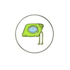 Funny Alien Monster Character Golf Ball Marker (for Hat Clip) by dflcprints