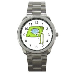 Funny Alien Monster Character Sport Metal Watch by dflcprints