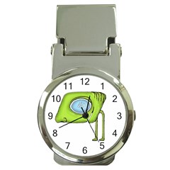 Funny Alien Monster Character Money Clip With Watch by dflcprints