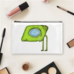 Funny Alien Monster Character Cosmetic Bag (Medium) Front