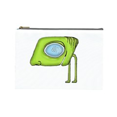 Funny Alien Monster Character Cosmetic Bag (large) by dflcprints