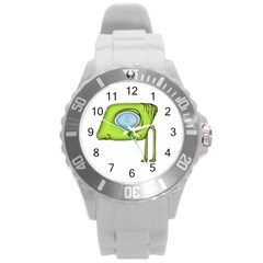 Funny Alien Monster Character Plastic Sport Watch (large) by dflcprints