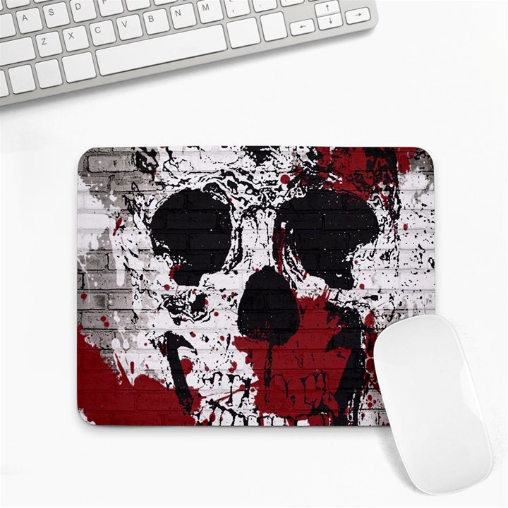 Skull Grunge Graffiti  Small Mouse Pad (Rectangle)