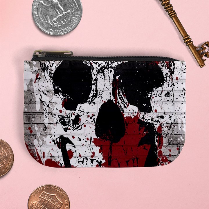 Skull Grunge Graffiti  Coin Change Purse