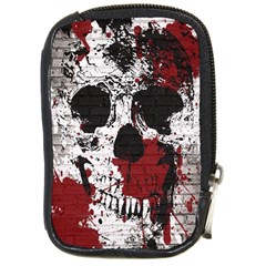 Skull Grunge Graffiti  Compact Camera Leather Case by OCDesignss