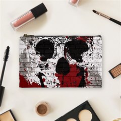 Skull Grunge Graffiti  Cosmetic Bag (medium) by OCDesignss